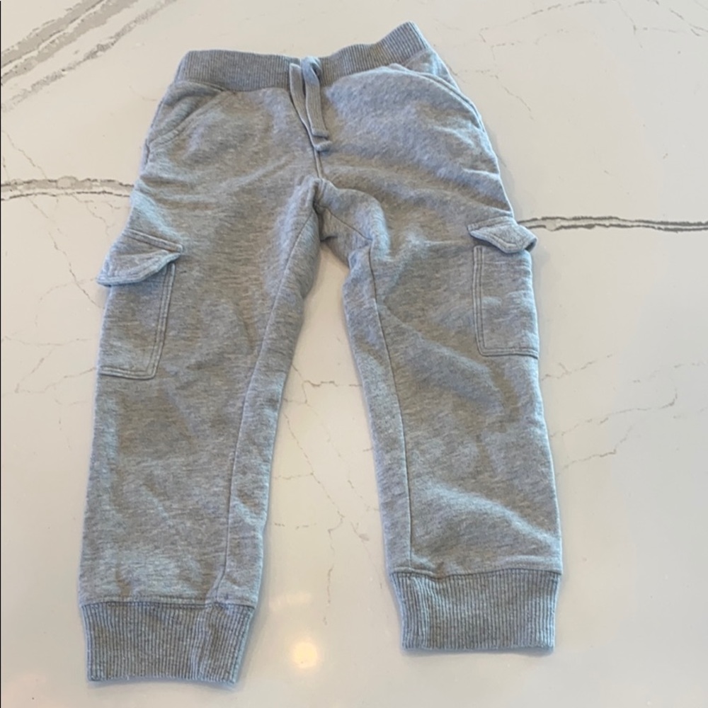 Gray cargo pocket sweatpants